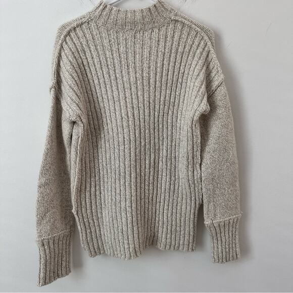 Smartwool Women's Bell Meadow Wool Sweater Heathered Cream Texture Small - Picture 3 of 6